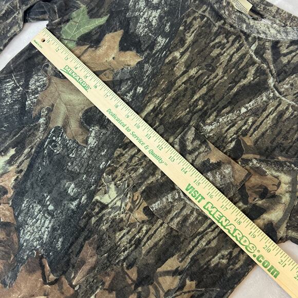 VTG Jerzees Camo Shirt Mens Medium Mossy Oak Hunting Outdoor Utility Pocket Y2K - Picture 4 of 8